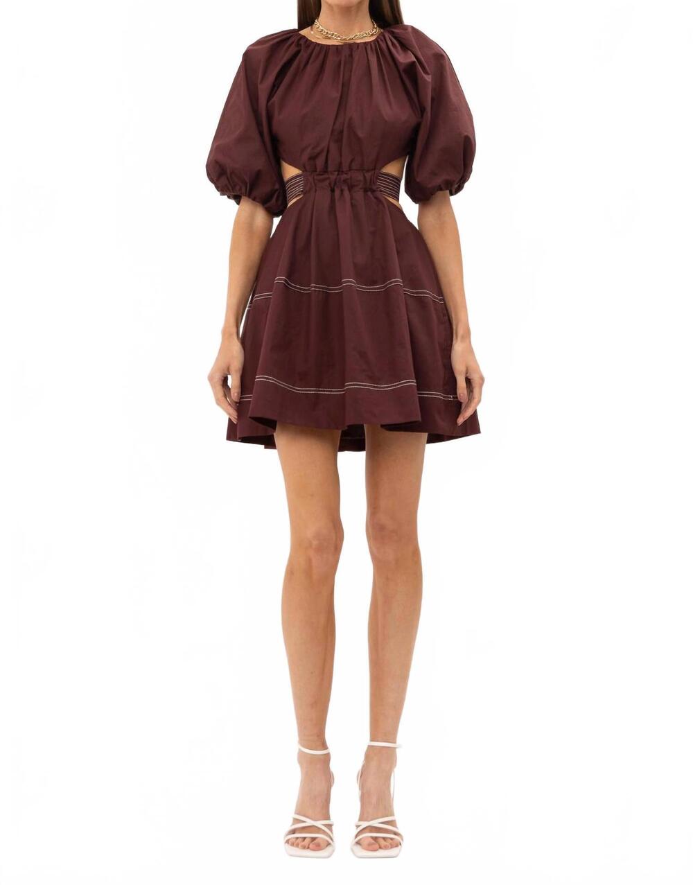 NEW SOFIE THE LABEL serena dress in brown